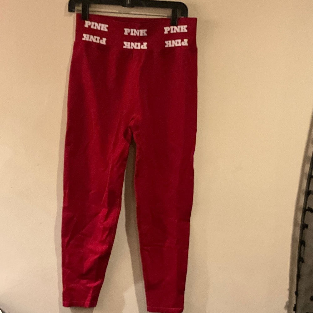 PINK Victoria's Secret Kids Bold Red Leggings